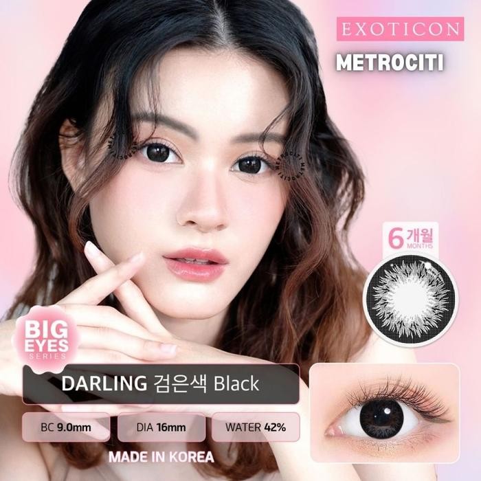 Pilihan- Metrociti Softlens Big Eyes X2 Darling 16Mm Softlens Grey Minus , Softlens Hitam Minus
