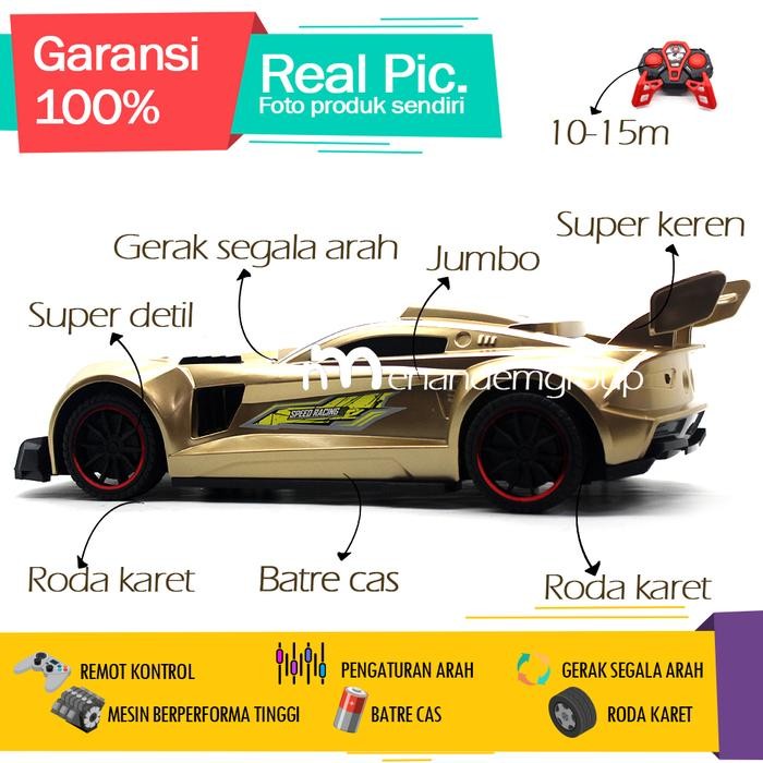 BARANG TERLARIS  Mainan Mobil Remot Kontrol RC Sedan Balap Future Dynamic Sense Ukuran Jumbo 1:10