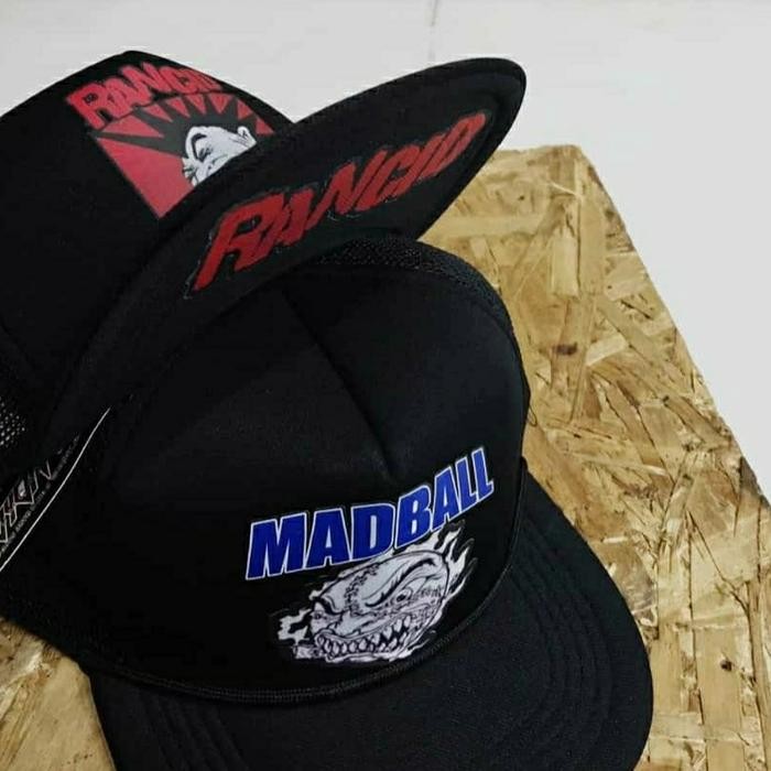 New // Trucker Caps Topi Jaring Madball Hitam Flat // 100% Original