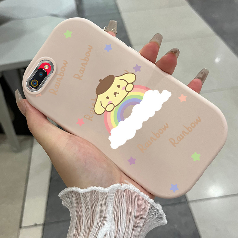 Casing Hp Untuk Realme C2 C2s OPPO A1k Case Casing Silikon Softcase HP Ponsel dengan Desain Rainbow 