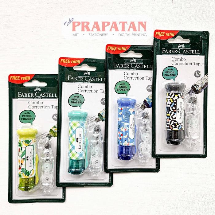 

Faber Castell COMBO Correction Tape Tip Ex Kertas
