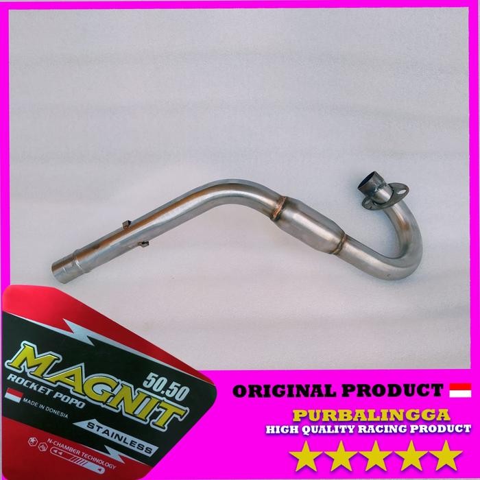 ORIGINAL Leheran knalpot Bebek modif Trail pipa 28mm full stainless steel READY STOCK