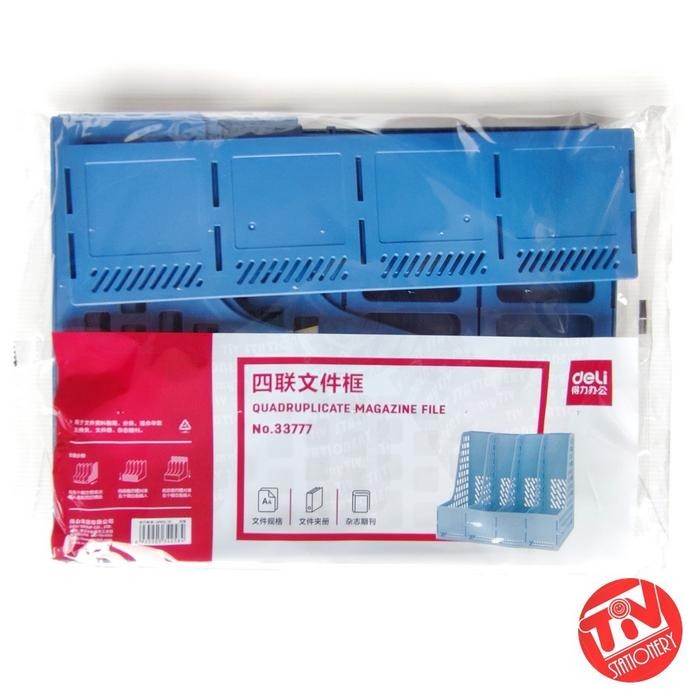 

BOX FILE DELI MAGAZINE FILE PLASTIK 4 SEKAT