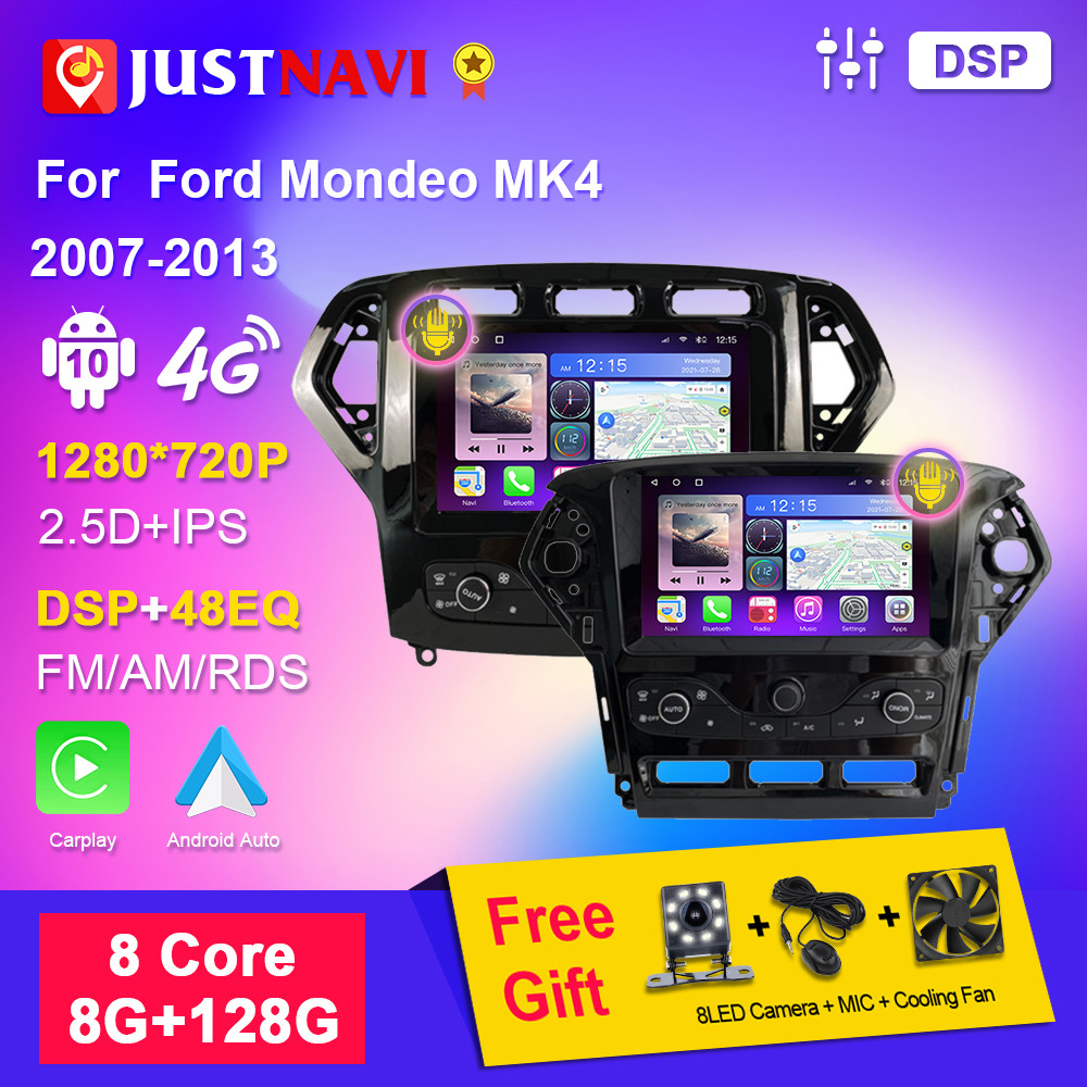 JUSTNAVI Carplay Android 10 Auto Car Radio Multimedia Player For Ford