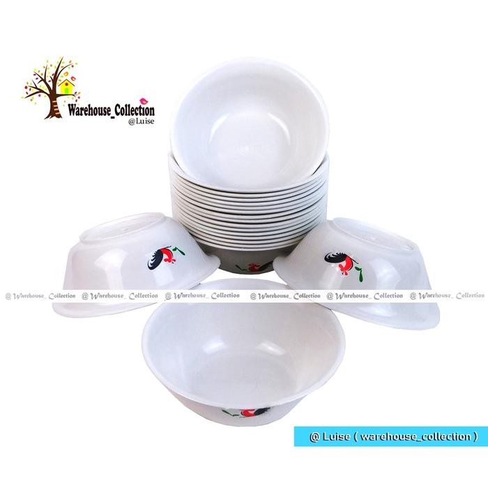 RStore COD 1 lusin (12 bj) Mangkok ayam Jago Plastik 6,5"inch / Mangkok Jago / Mangkok Plastik Murah