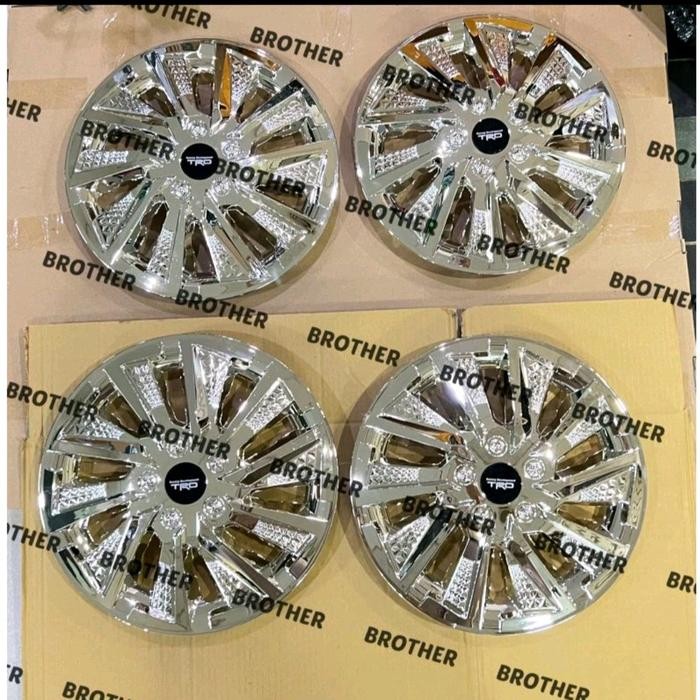 Ready Dop Velg Mobil Ring 13 14 Dop Tutup Velg Mobil Universal full Chrome