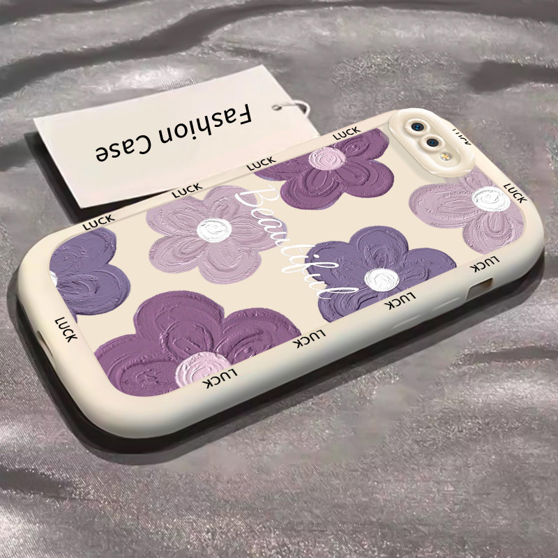 Casing Hp untuk Realme C2 C2s OPPO A1K Case Casing HP Softcase Puff Kasing Lensa warna kontras inklu