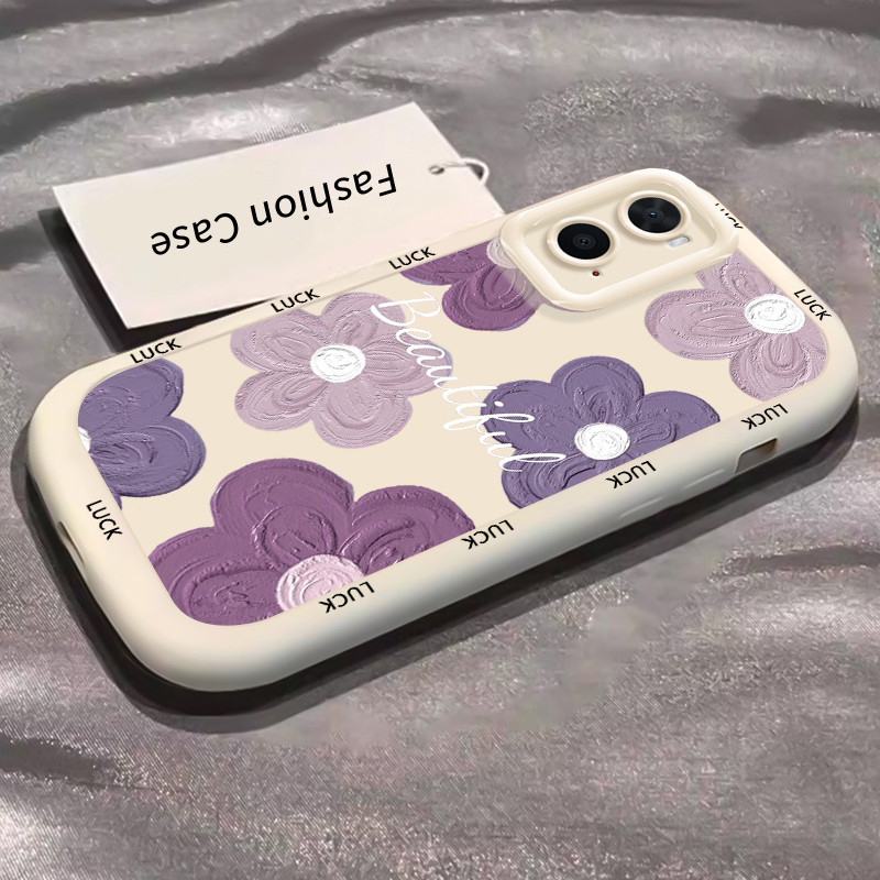 Casing Hp untuk OPPO A36 A76 A96 Case Casing HP Softcase Puff Kasing Lensa warna kontras inklusif ya