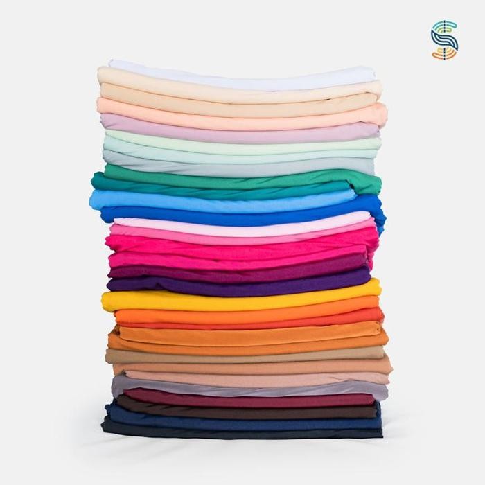 ASLI Kain Spandex Jersey Ultima 93% Polyester High Twist 7% Spandex Lycra READY STOCK