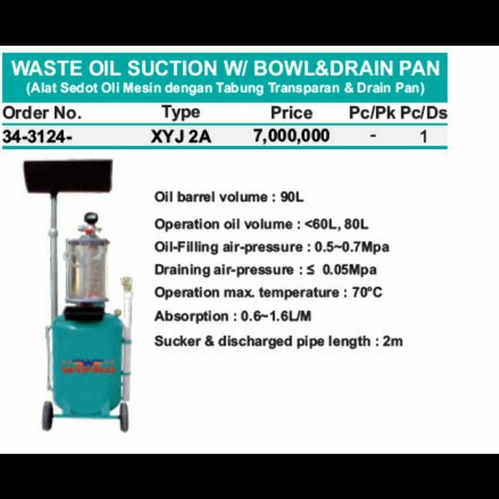 Waste Oil Suction With Bowl and Drain Pan - Wipro XYJ2A