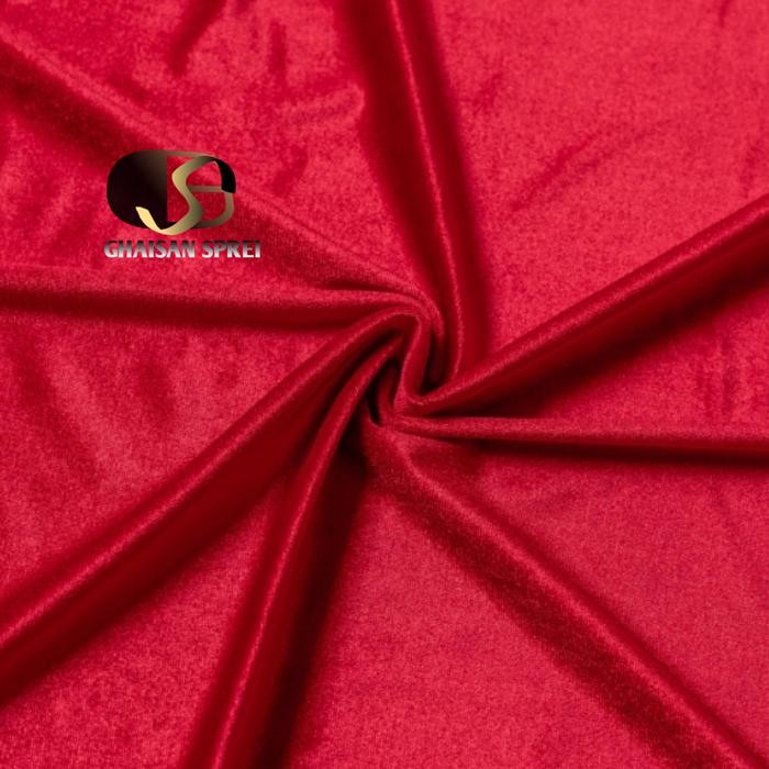 Rumah Tailor - Kain Bahan Suede Velvet Premium Warna Merah