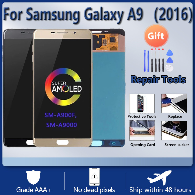 Super AMOLED For Samsung Galaxy A9  2016 SM-A900F, SM-A9000 LCD Display Touch Screen Digitizer Assem