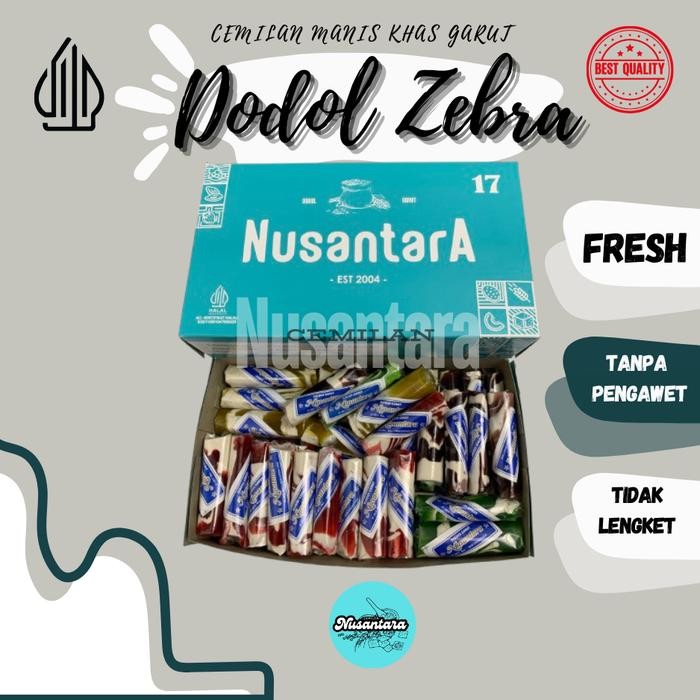 

New Dodol Garut Nusantara Varian Zebra Oleh - Oleh Khas Garut - Cemilan, Candy, Food, Snacks, Manis.