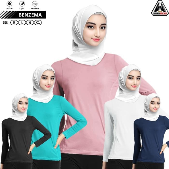 Pilihan- Bpp Muslim Cewe Baju Olahraga Wanita Premium Lengan Panjang Dewasa Kaos Badminton