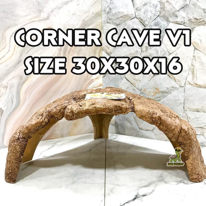 Pilihan- Corner Cave V1 Hiding Cave Rumah Torto Sulcata Pardalis Ballpythoon