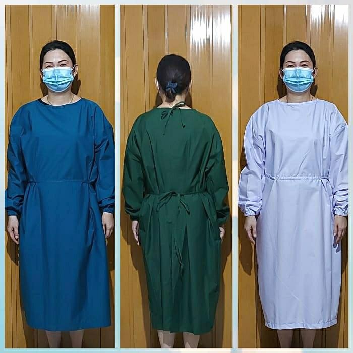 Ready Surgical Gown Kain TC Reusable / Isolation Gown kain TC reusable
