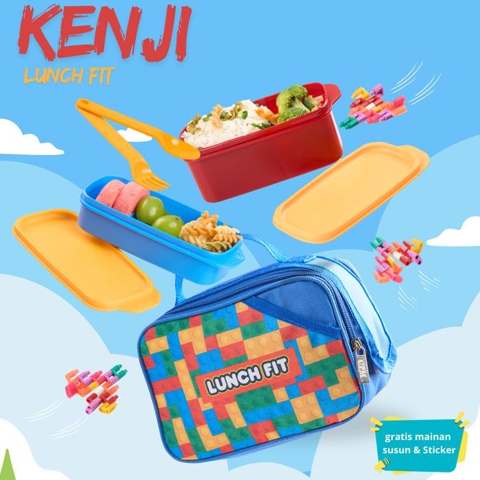 Tas Bekal kenji set 0f 4 pcs /tas bekal alumuniun fol /tas bekal motif balok