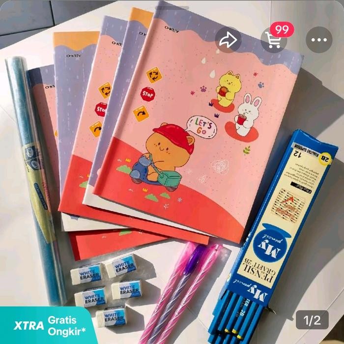 

OJ PAKET HEMAT BUKU Okey ALAT TULIS BUKU 5 PCS dari Okey Kiki SAMPUL Mika PENSIL 2B 12 PCS PEN 3 pcs
