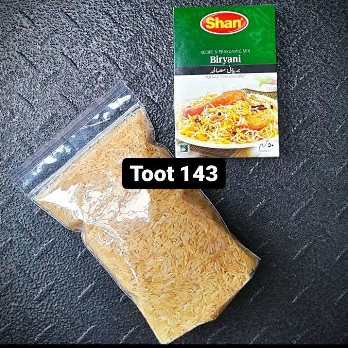 

Stok Baru beras Basmati/packet beras basmati shan 400g/plus 1pcs bumbu Beryani