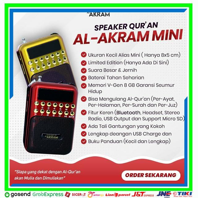 New Speaker Murottal Murotal AlQuran Quran Digital 30 Juz Al-Akram Mini