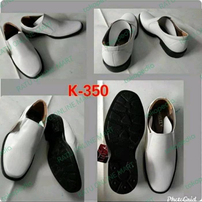 Ready Sepatu Pria Kulit Pantofel Putih