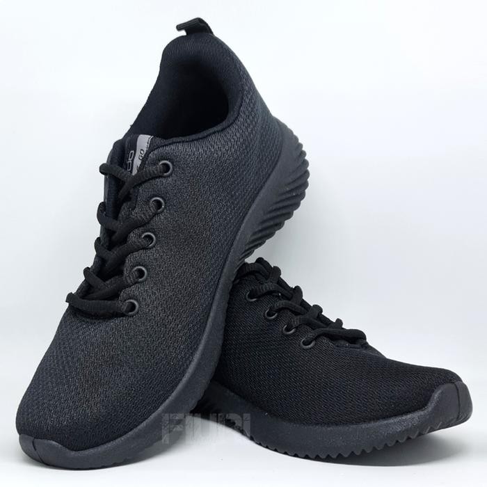 Ready Fiuri - Ando Original -Ricardo 38-43 Full Hitam- Sepatu Kets Pria - Sepatu Sneakers Pria -
