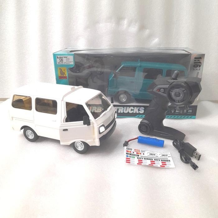 Terlaris Mobil Remote Control SUZUKI CARRY Pick Up Cargo Truck Box RC Mini D42 RC Minibus HIJET