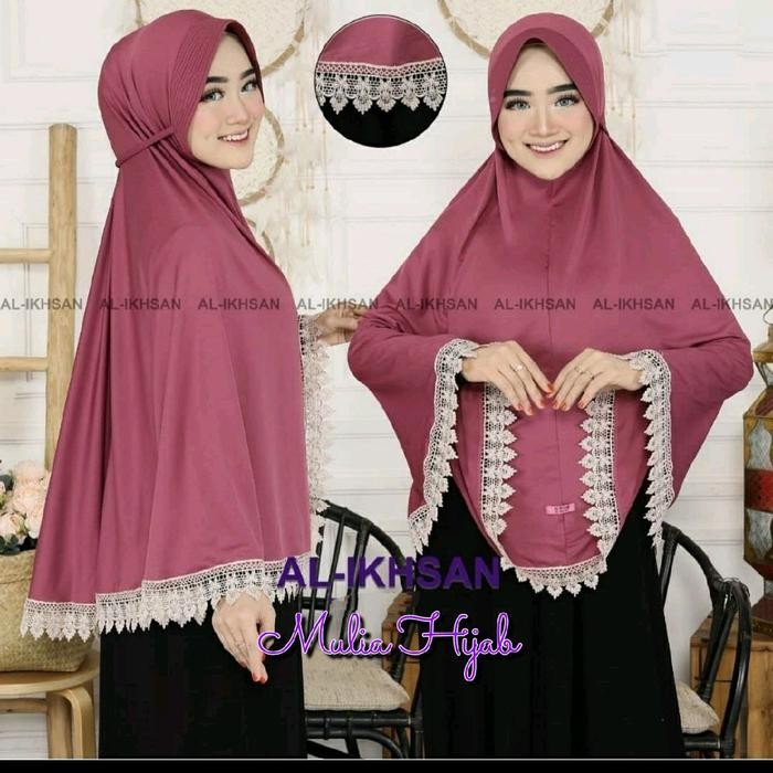Pilihan- Jilbab Instan Jersey Jumbo Al-Ikhsan Ori Renda Prada Hijab Instant Jersey Syar I