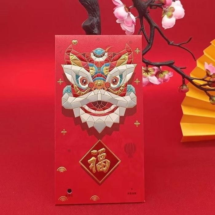 Angpao Imlek Rekam Suara Voice 2025 Tahun Ular / Angpau Barongsai Fuk Fu Sincia Imlek CNY Tahun Baru