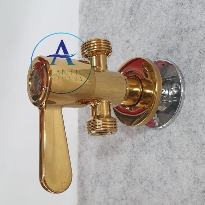 Stop Kran Cabang Kloset/Stop Kran Cabang Shower Gold