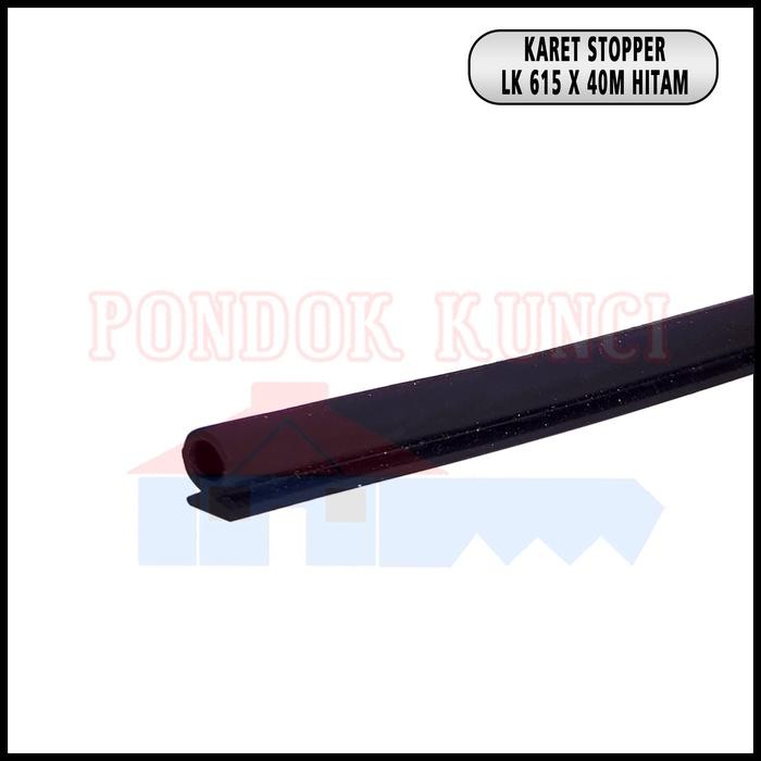 Karet LK 615 Hitam Karet Stoper Kusen Pintu Jendela Aluminium 40 Meter
