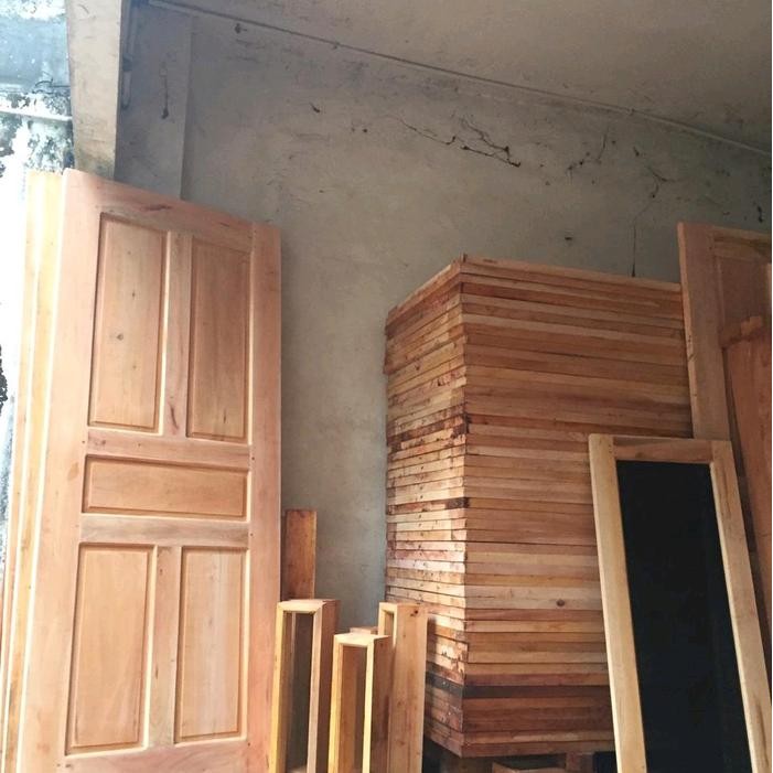 daun pintu full kayu model panel