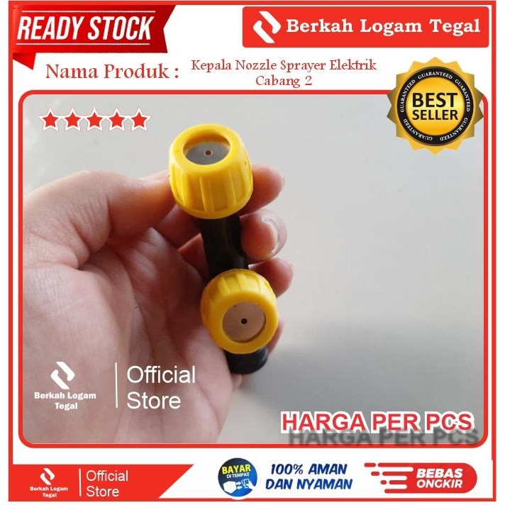 Nozzle Cabang 2 Titik Mata sprayer elektrik Kepala Semprot Hama