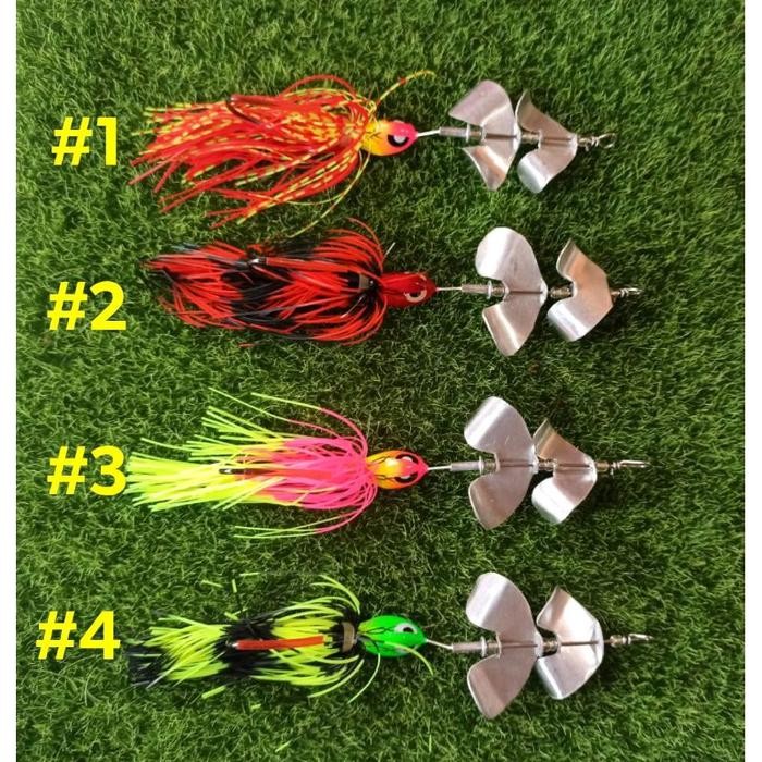 PJS UMPAN CASTING TOMAN BUZZ BAIT DOUBLE PROPELER HM20