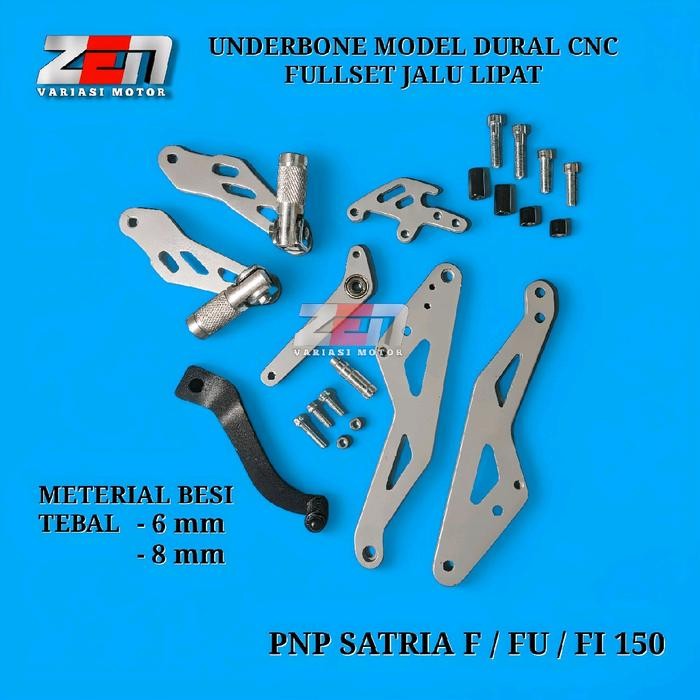 Paket Hemat 1 Set Underbone Satria Fu Injeksi & Karbu Step Belakang Lipat Mudah Di Pasang Motorcycle