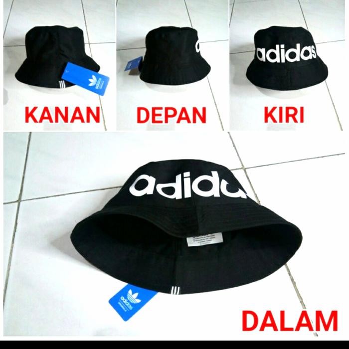 Bucket Hat Bold One Side, Buckethat Adidas, Fashion Wanita Pria