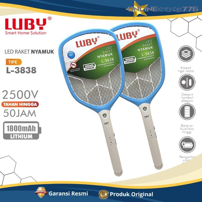Perangkap Nyamuk-Raket Nyamuk-Nyamuk-Raket Nyamuk Luby-LUBY L3838