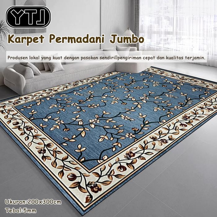 YTJ Karpet Malaysia Ukuran 300x200 Jumbo Permadani Ruang Tamu Polyester Karpet Lantai Eropa