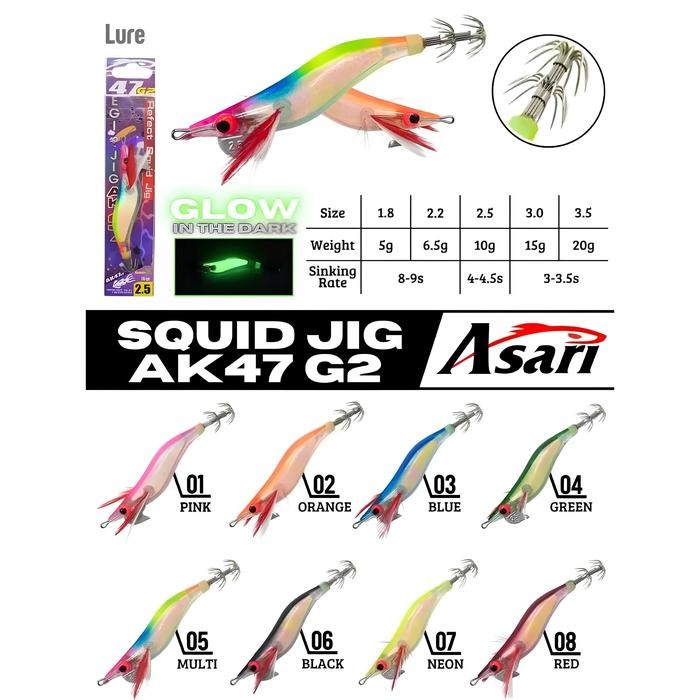 UMPAN PANCING CUMI ASARI EGI JIG AK 47 G2 (TERBAIK) (TERBARU) (TERMURAH)