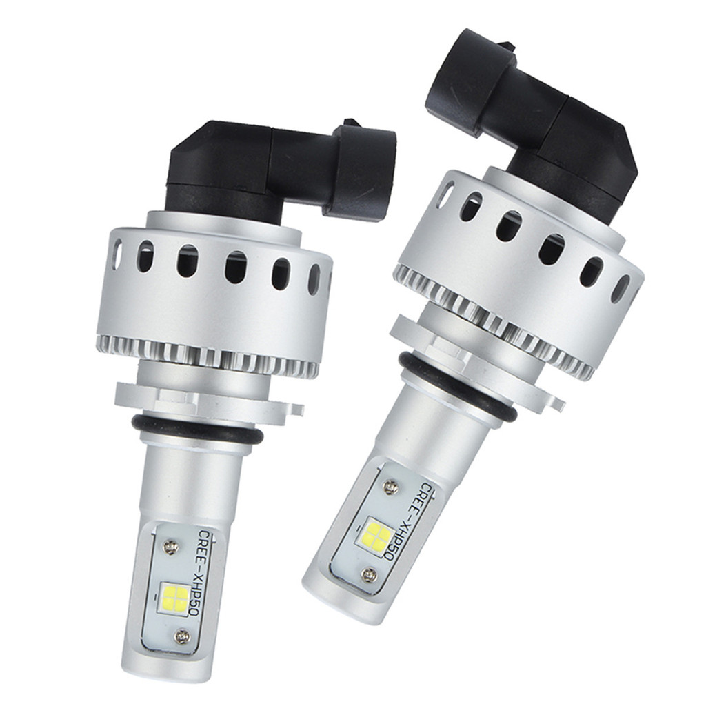 Pair 9006 Car LED Headlight 12-24V Automobiles Bulb XHP-50 40W 8000LM Car Styling 8000LM 50000hrs