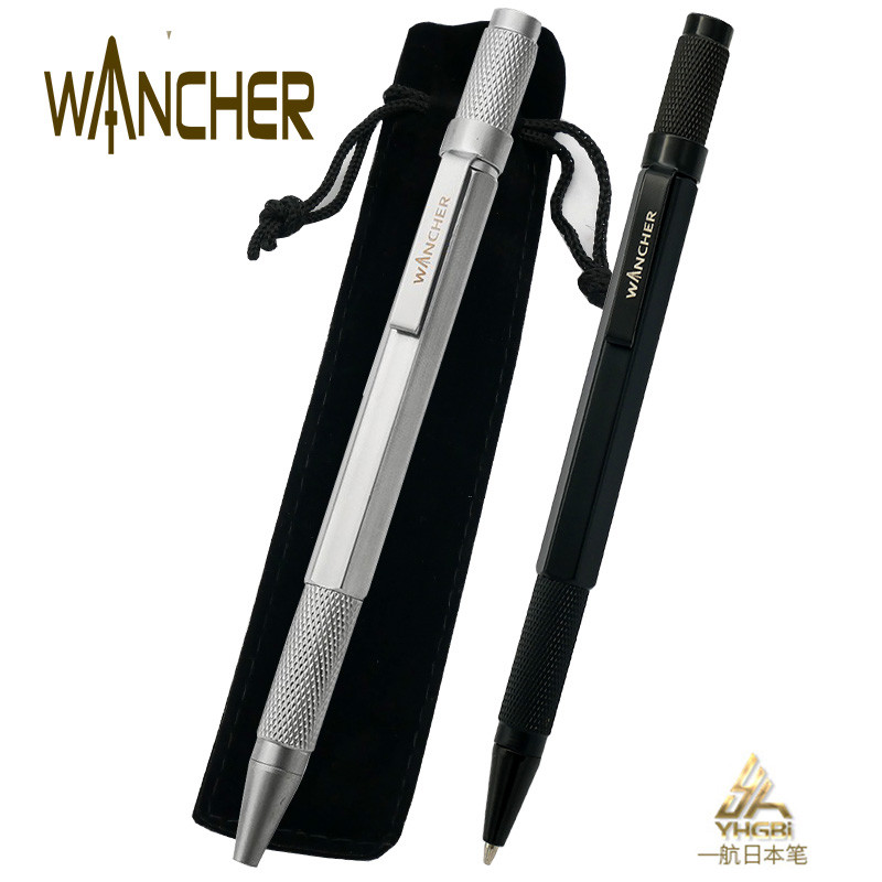 WANCHER brass ballpoint pen unisex 6-corner roll-proof metal