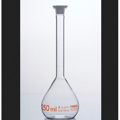 Labu Ukur Clear 250 Ml Pp Stopper Volumetric Flask Iwaki Asli