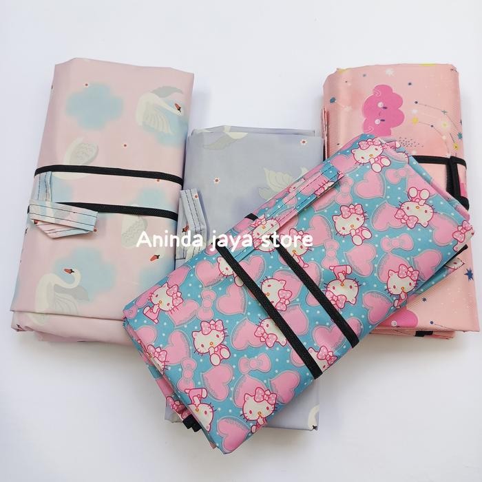 TIKAR MICROSATIN 120X150CM TIKAR MOTIF TIKAR LIPAT PIKNIK TIKAR PIKNIK PORTABLE TIKAR ANTI AIR ANTI