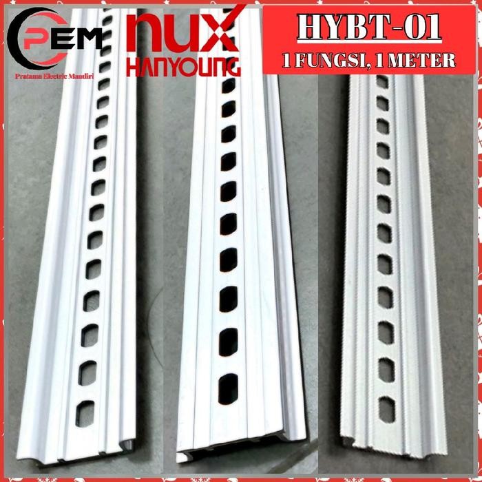 Terlaris HANYOUNG NUX REL MCB DIN RAIL ALUMUNIUM HYBT-01 HY BT01 BT-01 1F 1 FUNGSI 1 FUNGSI SALE