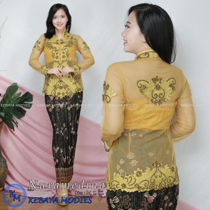 TERMURAH Setelan Kebaya wanita pesta mewah payet bali bordir lengan panjang/ kebaya kondangan wanita