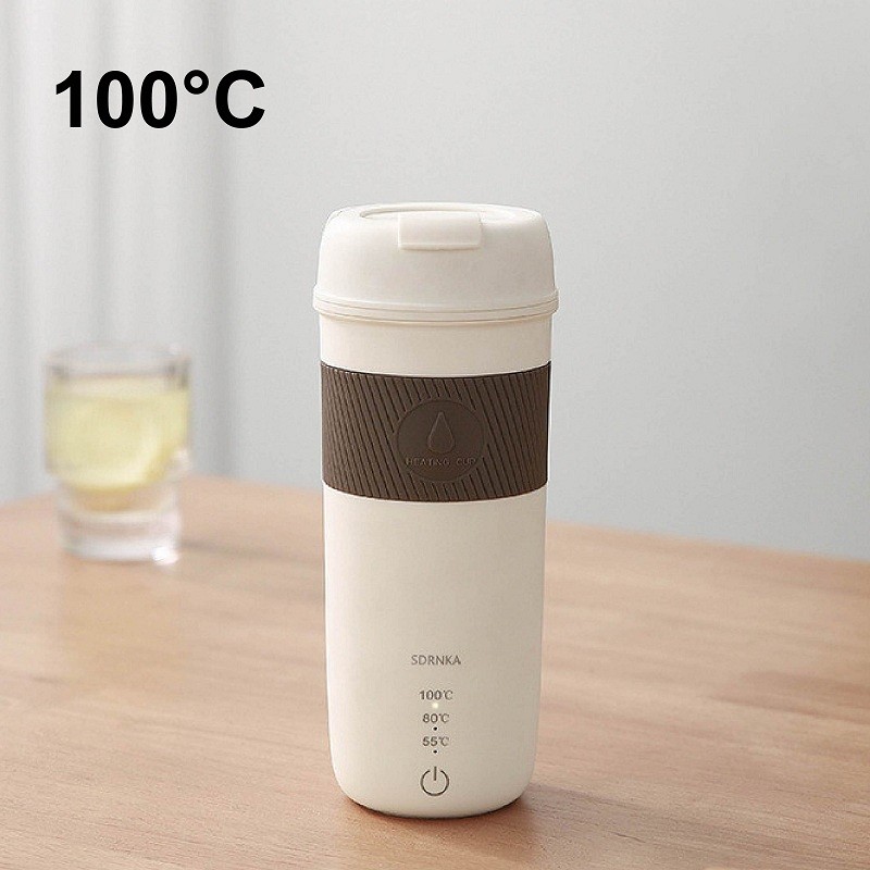 350ml Electric Kettle Travel Portable Burn Water Cup  Thermostat Kettle 304 Stainless Steel Insulati