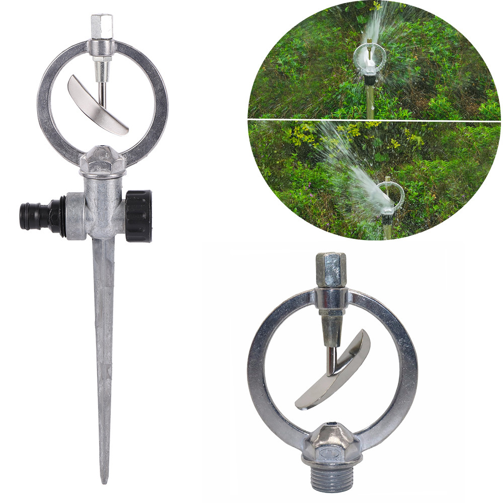 1 Pc 1/2" Zinc Metal Butterfly Head Irrigation Sprinkler 360 Degrees Rotary Heavy Duty Garden Lawn L