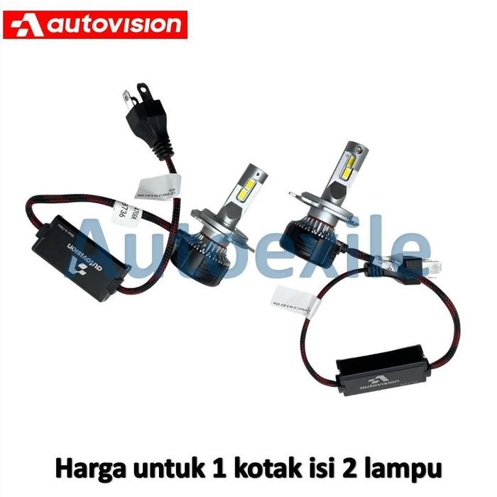 Autovision Carbon LX LED Headlight H4 12V Putih Hangat 4700K Warm White Lampu Depan Mobil High Beam