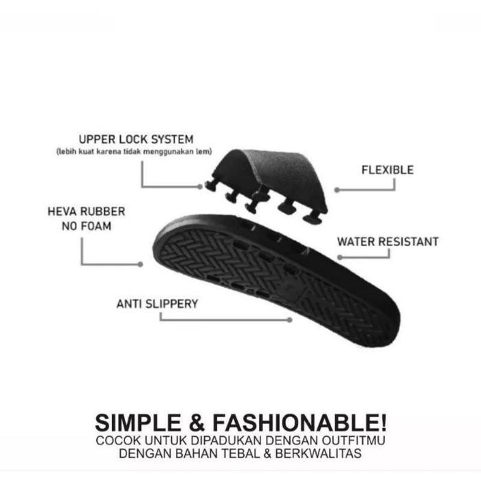 Super Sanda Slop Pria wanita Sandal Slop phylon polos upper loke sistem Karet