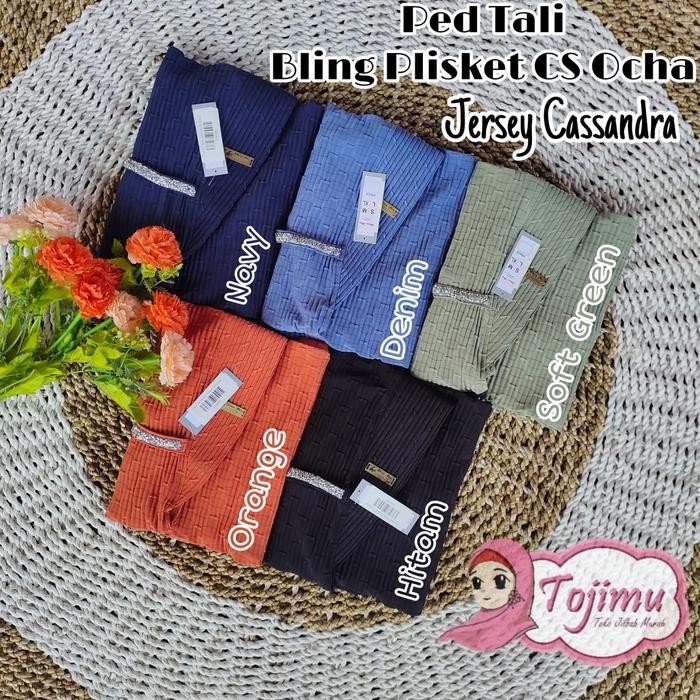 KirimCpT- Ped Tali Bling Plisket Cs Ocha Hijab Instan Doa Ibu